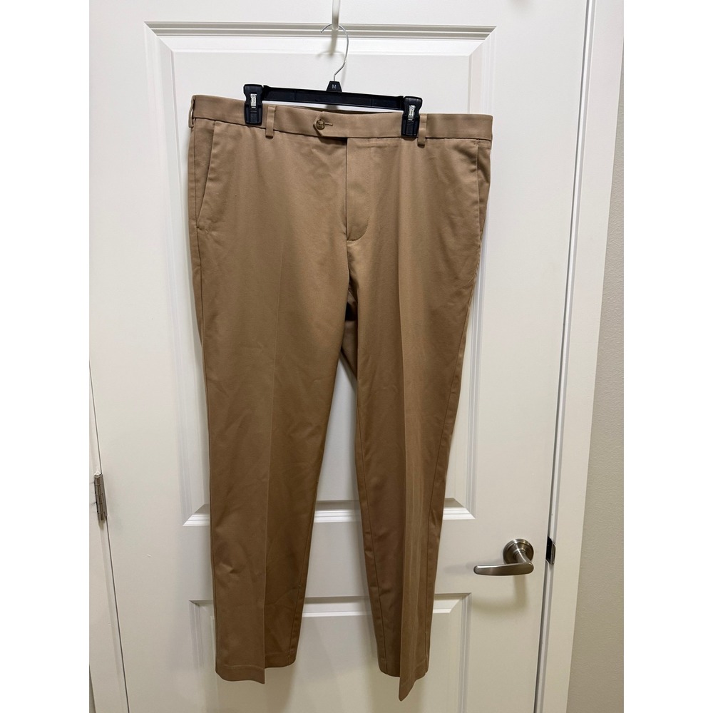 Roundtree & Yorke TravelSmart Mens 40x30 Khaki Chino Pants CoreComfort Stretch